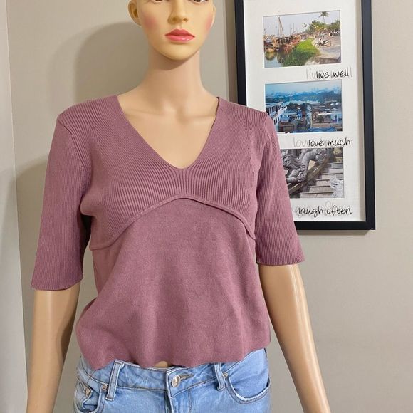 SUZY SHIER TOP DUSTY PINK TOP - Picture 5 of 5